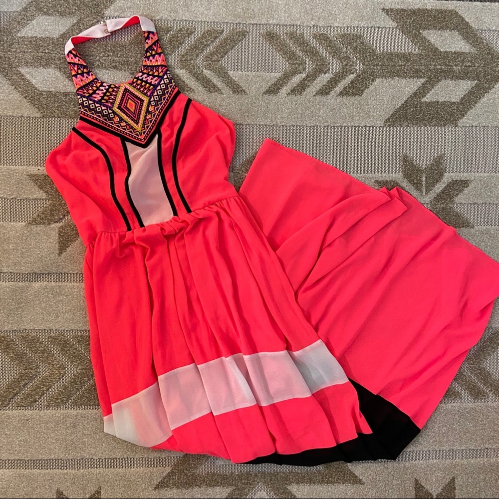 Hot pink maxi dress